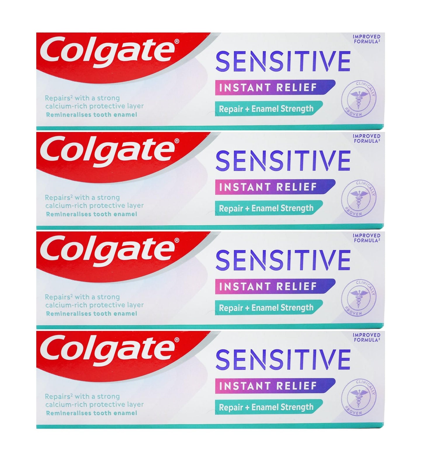 Colgate Sensitive Pro Relief - Dentifricio per riparazione smalto, 75 ml (4 confezioni)