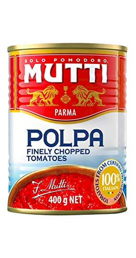 8x Mutti Polpa di Pomodoro Pomodoro Salice Pulp 400g 100% Italian! Dose