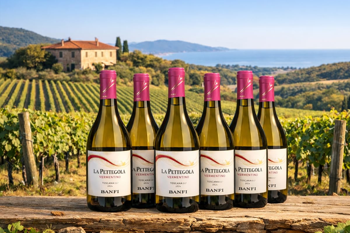 CG94 - La Pettegola Vermentino Toscana IGT 2025, Vino Bianco Italiano, Confezione Global Dream da 6 Bottiglie da 750ml