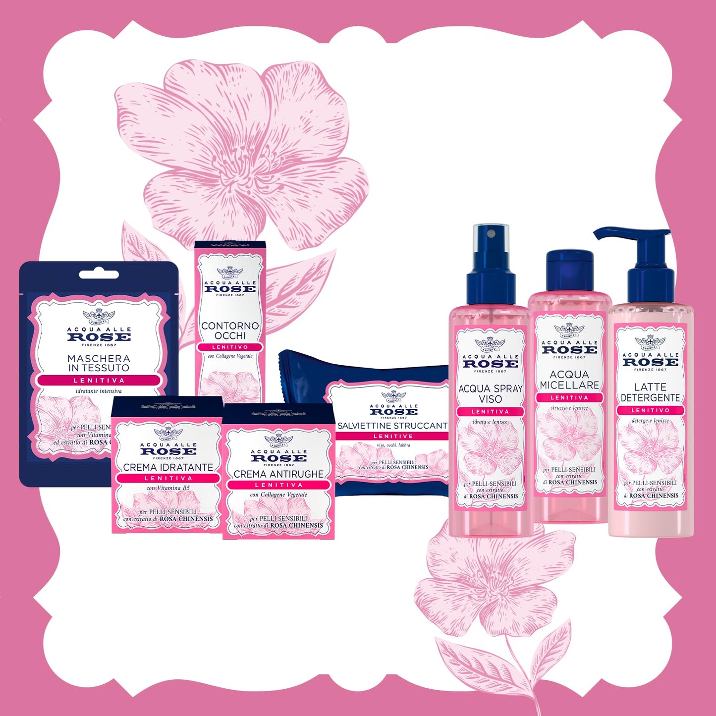 Acqua alle Rose, Contorno Occhi Antirughe Lenitivo, Crema Occhi Antirughe, Antiborse e Antiocchiaie - Con Collagene Vegetale di Rosa Chinensis, Ideale per Pelli Sensibili o Secche - 15 ml