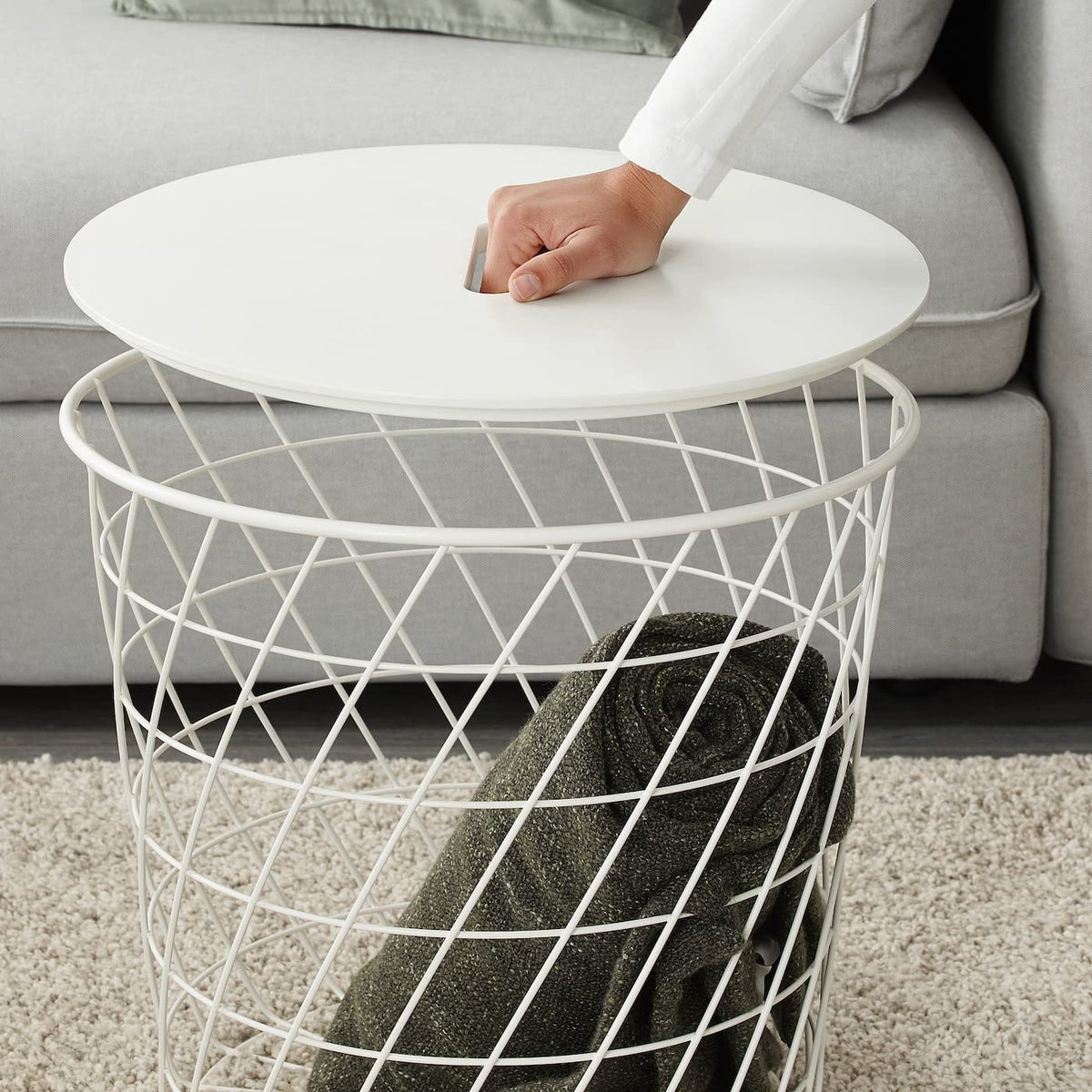 IKEA Kvistbro 303.494.52 - Tavolo portaoggetti bianco, misura 44 cm