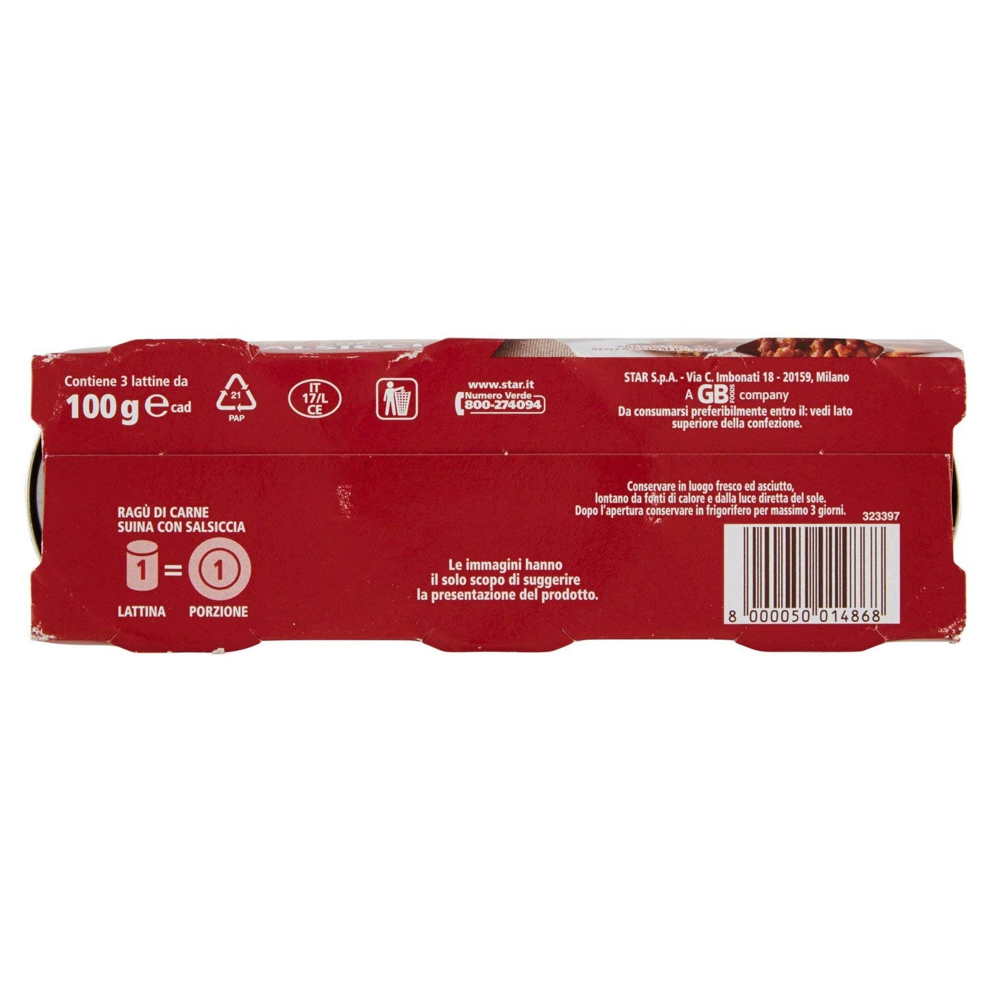 Star Ragu'salsic Star 100x3, 300g