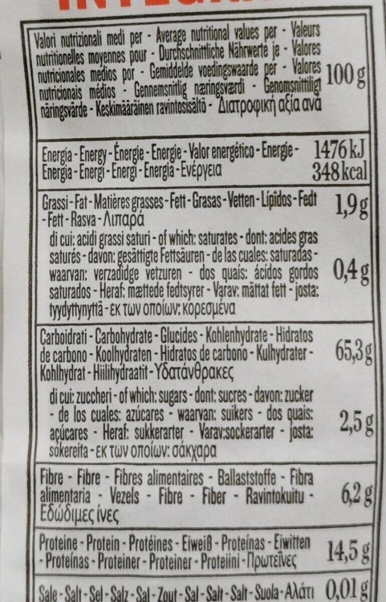 Rummo Pasta Integrale Confezione Prova 4x Pasta Mista + 4x Fusilli Pasta Italiana ( 8 x 500g )