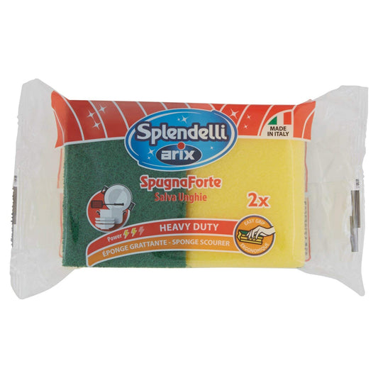 Arix Spendelli, Spugna abrasiva con Impugnatura Salva-Unghie Confezione da 2 Pezzi, by