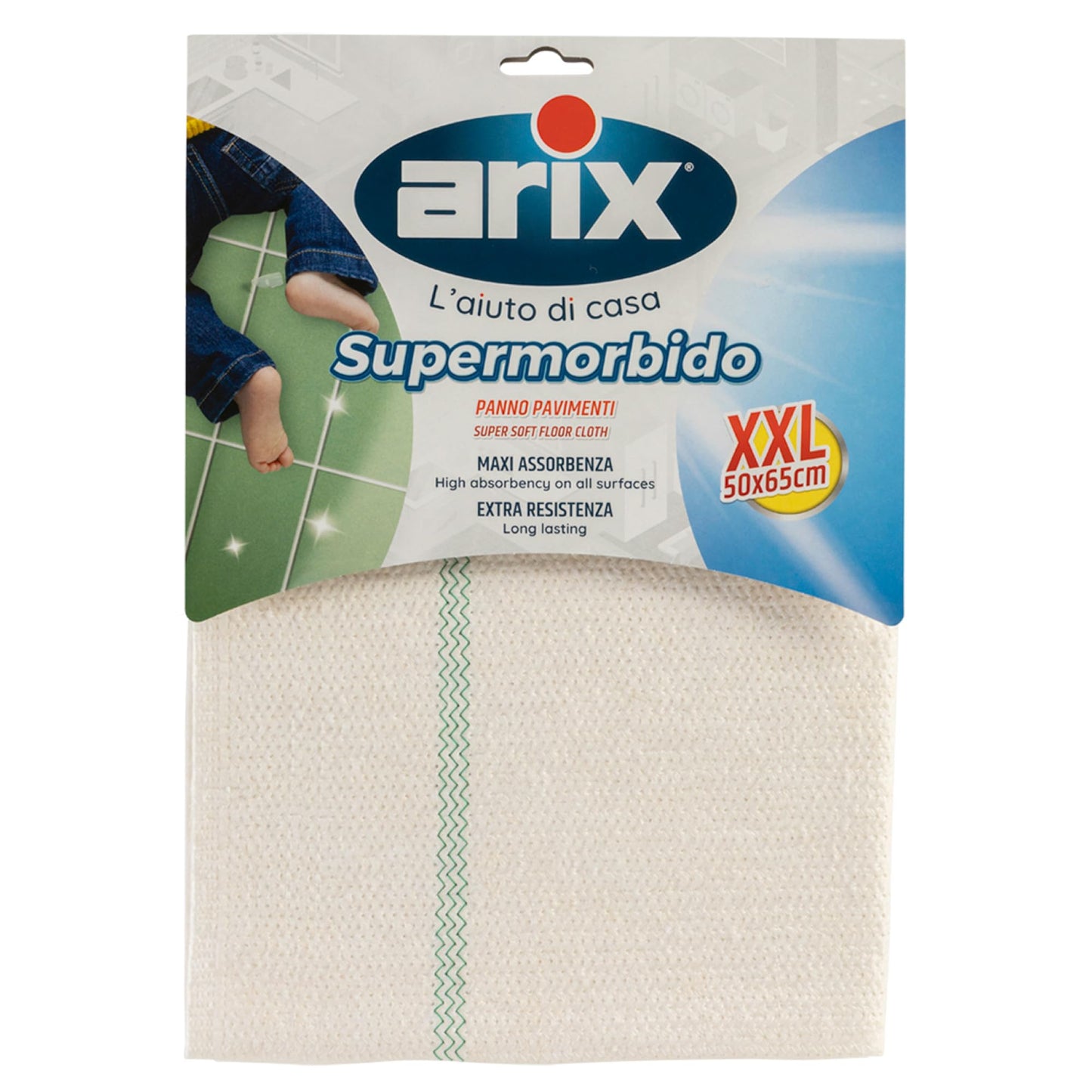 Arix | Supermorbido Panno Pavimenti XXL, 65x50 cm, Panno per Pulizia Pavimenti SuperAssorbente, Adatto a Tutte le Superfici Extra Resistente, Straccio Pavimento