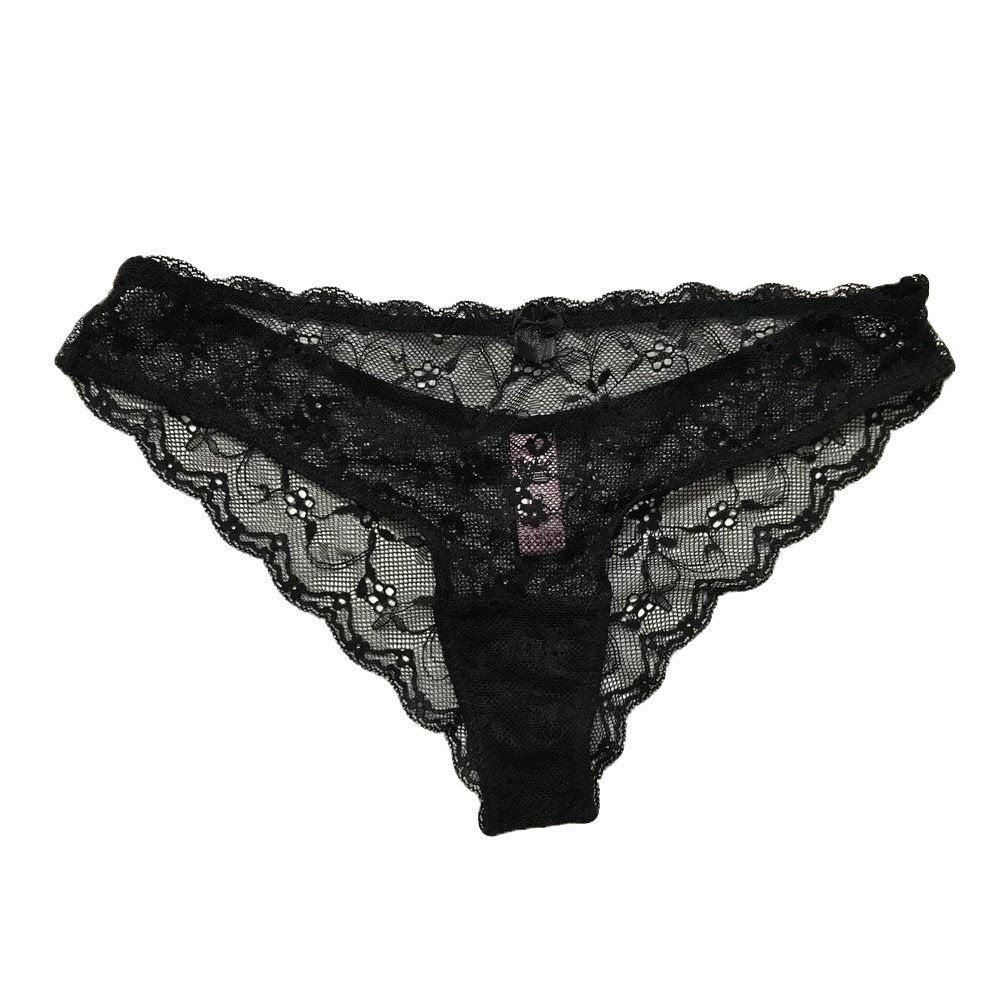 Love and Bra brasiliana donna in morbido pizzo Colore Bianco/Nero (3°, Nero)