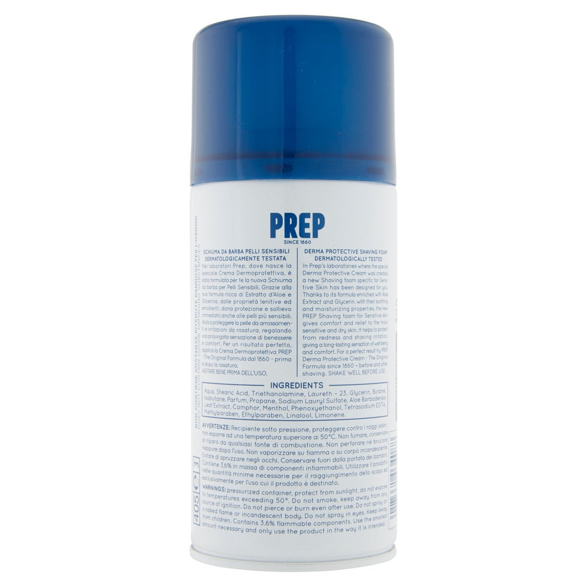 Prep Schiuma da Barba Sensitive Viso Pelle Sensibile Uomo - 300 ml