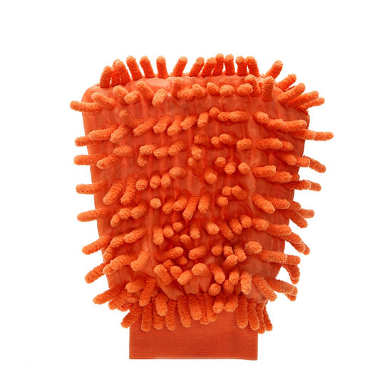 NOPNOG auto pulizia lavaggio guanti in ciniglia e panno in microfibra per pulizia arancione