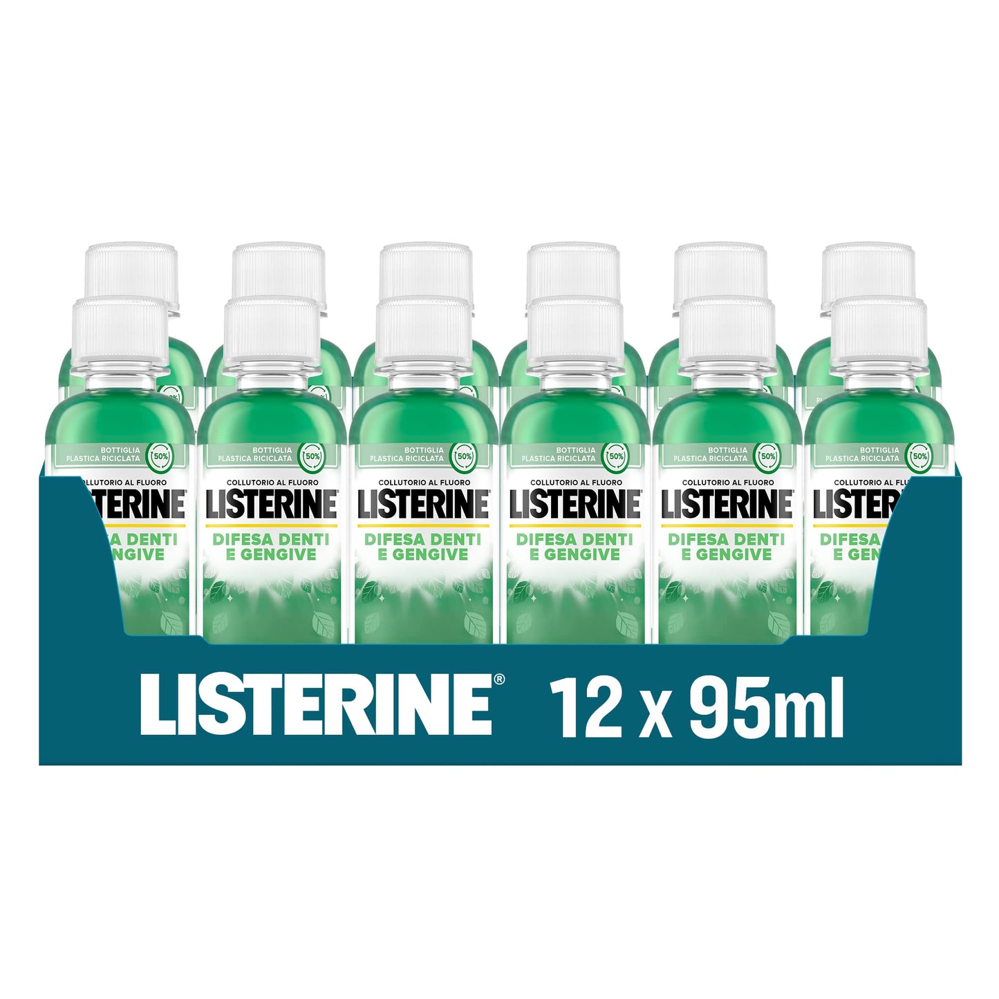 Listerine Colluttorio, Difesa Denti e Gengive, 12 x 95ml