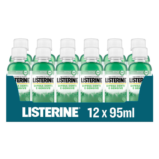 Listerine Colluttorio, Difesa Denti e Gengive, 12 x 95ml