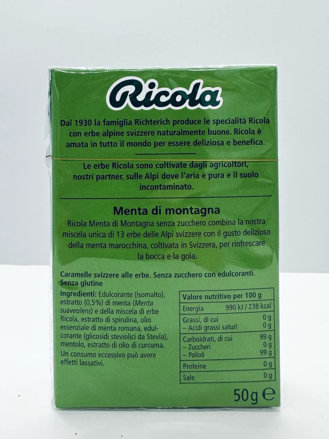 CARAMELLE RICOLA MENTA DI MONTAGNA ASTUCCIO pz 20