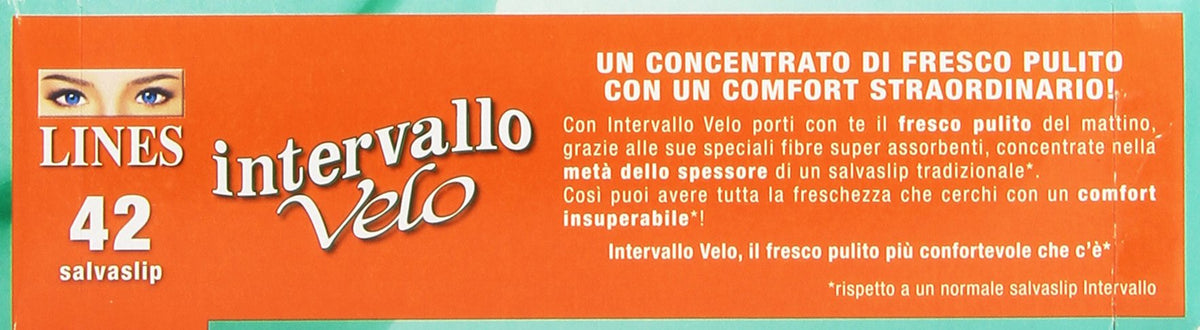 Lines - Salvaslip Intervallo Velo, Anatomico, Fresco Pulito In 1Mm, Con Delicata Essenza Fiori E Agrumi - Confezione da 42 - [confezione da 4]