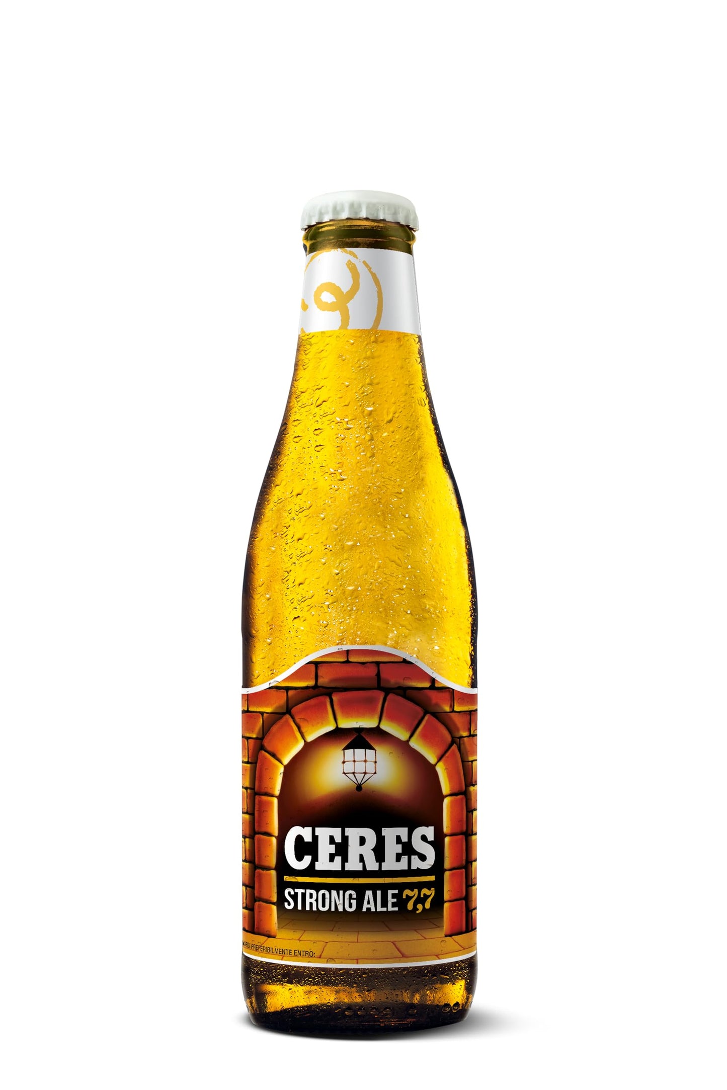 Ceres Strong Ale - 3 Bottiglie da 33 cl, Birra Bionda Doppio Malto con Riflessi Dorati, Gradazione Alcolica 7,7°C, Gusto Ricco ed Intenso con Sentori di Malto