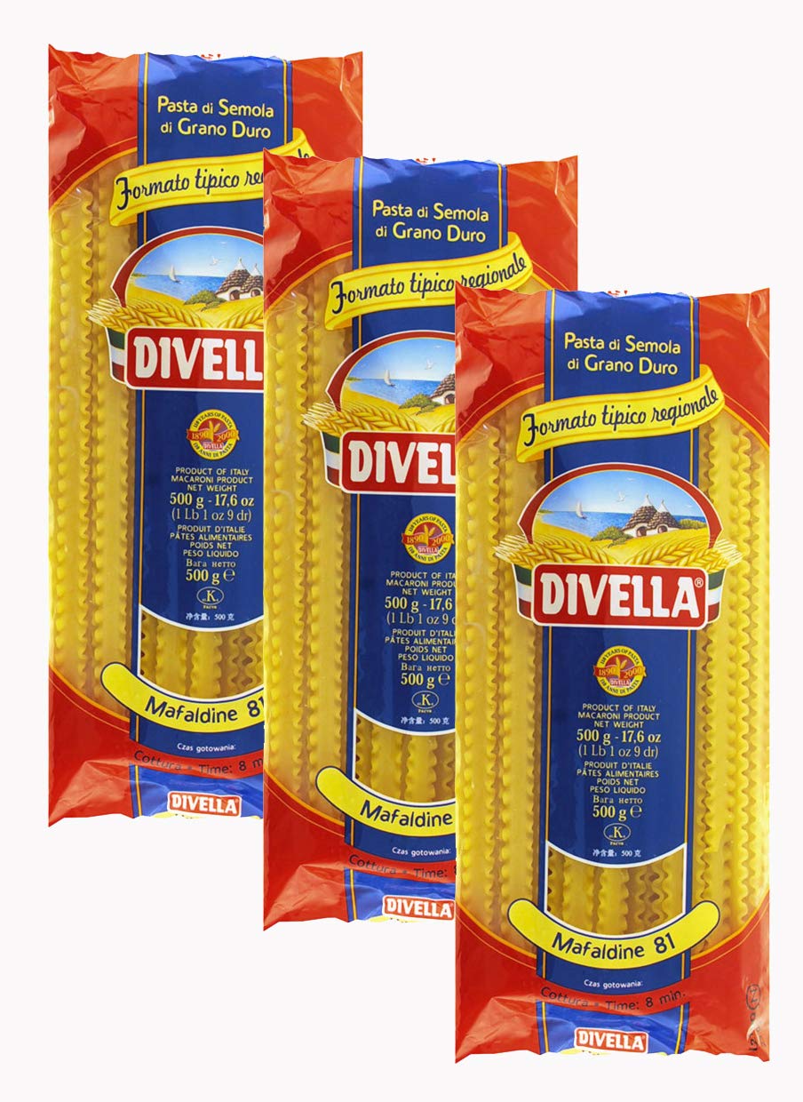 Divella Mafaldine N81 Pasta Secca 1,5 kg (3 x 500 g)