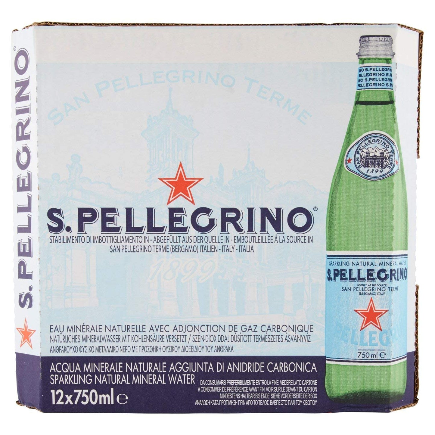 San Pellegrino Acqua Minerale Sanpellegrino Frizzante In Vetro, 750ml