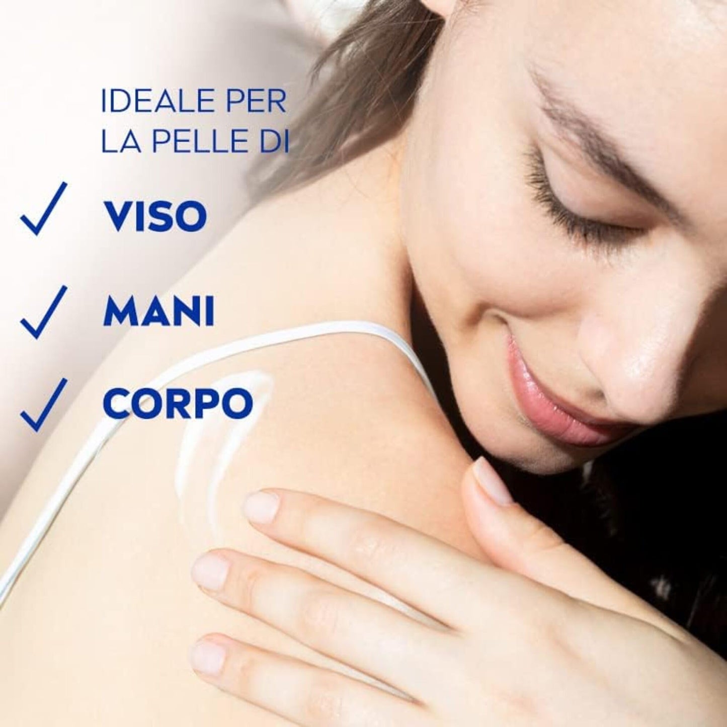 NIVEA Care Nutrimento Profondo 3 x 200 ml, Crema viso, corpo e mani nutriente leggera, Crema mani multiuso, Crema corpo con Microsfere di Cera a Idrodispersione