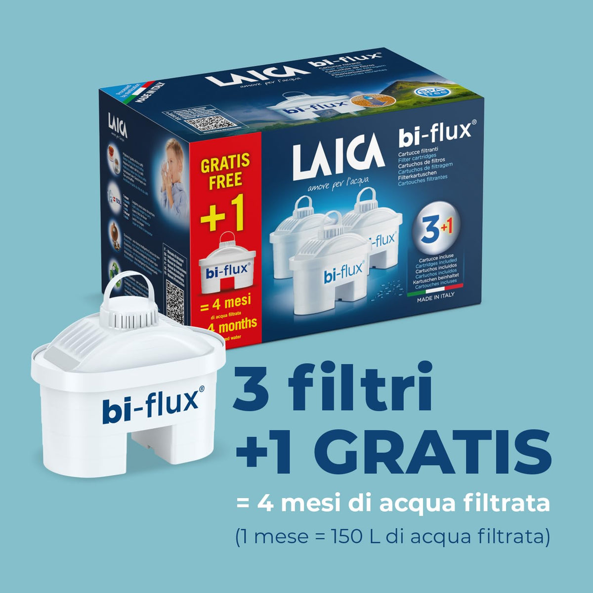Laica Bi-Flux - Cartucce di filtraggio dell'acqua