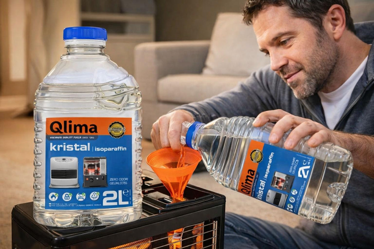 Qlima Kristal Isoparaffina 2L, Combustibile Premium per Stufe a Parafina, Zero Odori, Alta Purezza