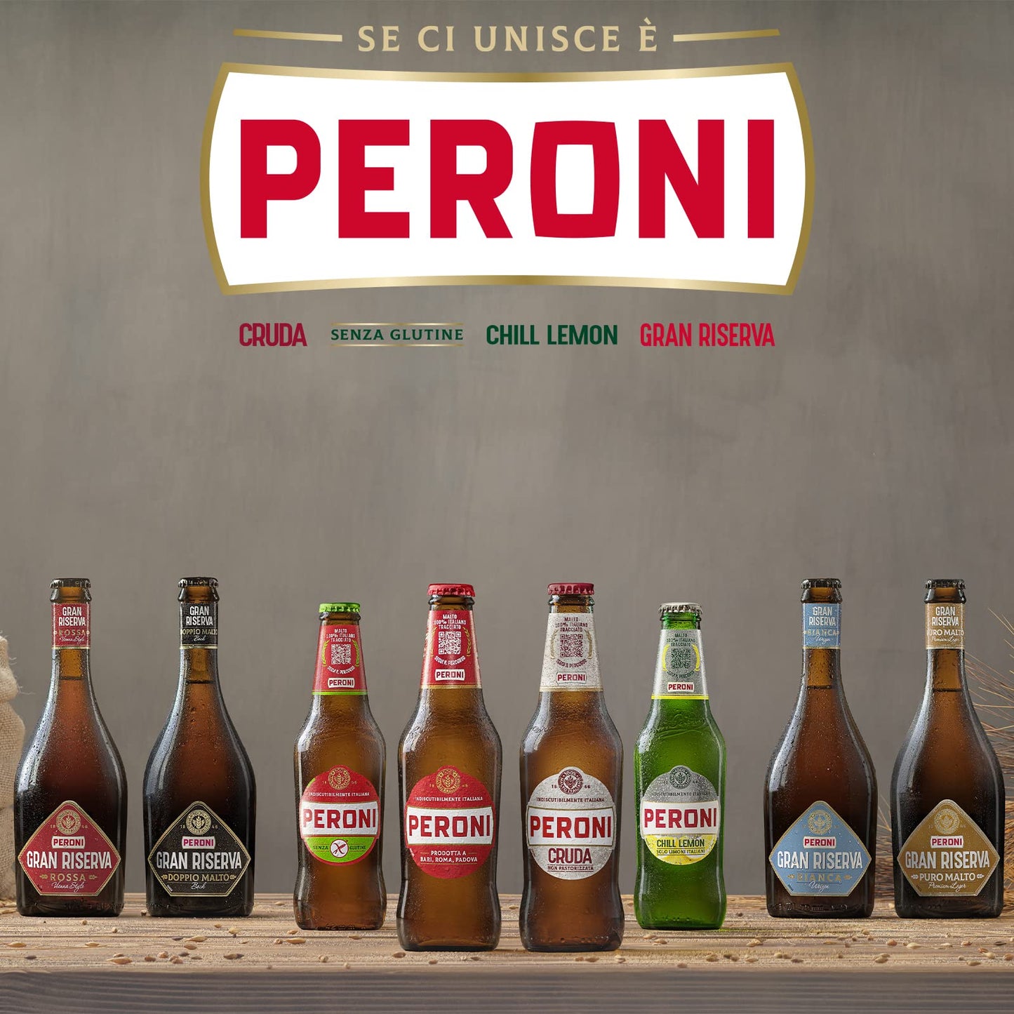 Peroni Birra Senza Glutine, Cassa Birra con 24 Birre in Bottiglia da 33 cl, 7.92 L, Gusto Moderatamente Amaro, Gradazione Alcolica 4.7% Vol