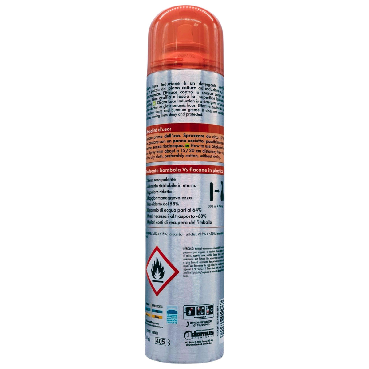 Chiaro Luce Spray Per Piani Cottura a INDUZIONE, Pulito Senza Fatica, Sgrassa Senza Graffiare, Senza Risciacquo 300ml
