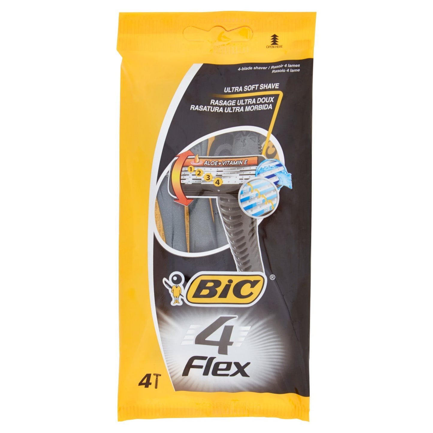 Bic Rasoio Flex - Un pacco con 4 pezzi