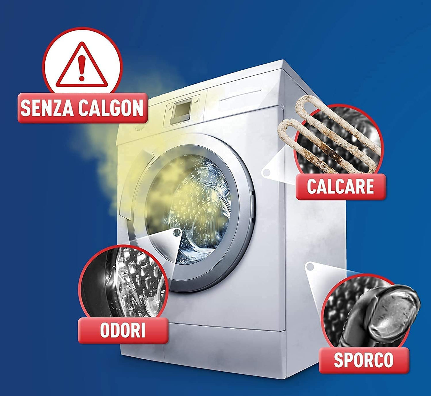 Calgon Powerball Tabs Anticalcare Lavatrice 3 in 1, 1 Confezione da 30 Pastiglie di Anticalcare per Lavatrci, Additivo Lavatrice per una Protezione da Calcare, Sporco e Cattivi Odori