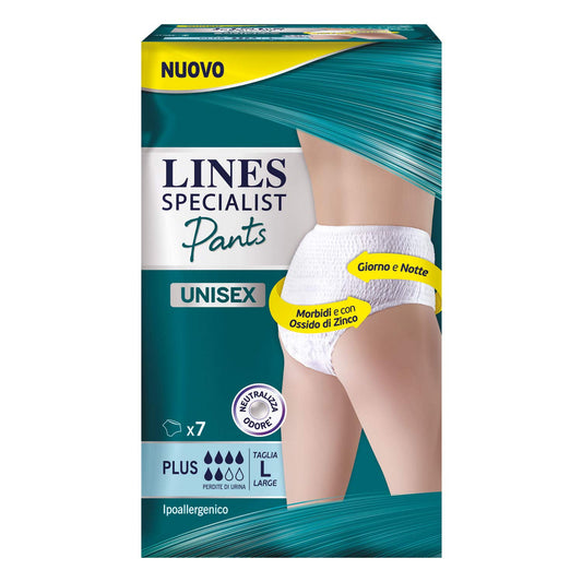Lines Specialist Pannolone Ipoallergenico, Taglia L, 7 Pezzi