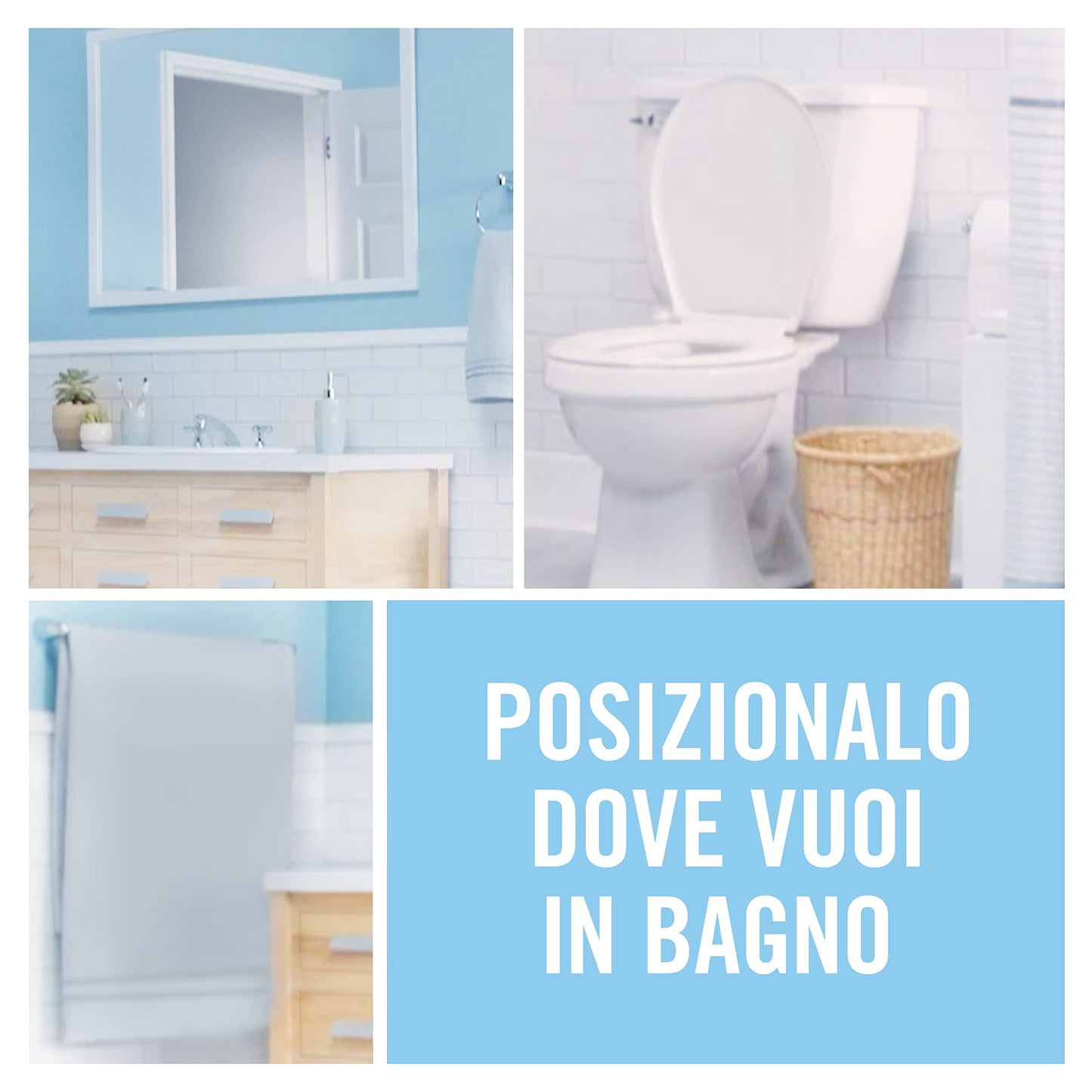 Ambi Pur Bagno Nuvole Di Cotone, Deodorante per Ambienti Ad Azione Continua Eliminazione e Prevenzione Degli Odori, 1 Pezzi