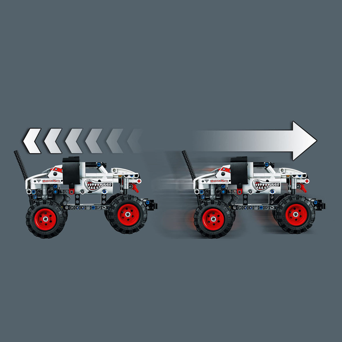 LEGO Technic Monster Jam Monster Mutt Dalmata 42150, Camion Giocattolo per Bambini, Ragazzi e Ragazze dai 7 Anni in su, 2 in 1 Pull Back Racing Toys, Idea Regalo di Compleanno, Multicolor