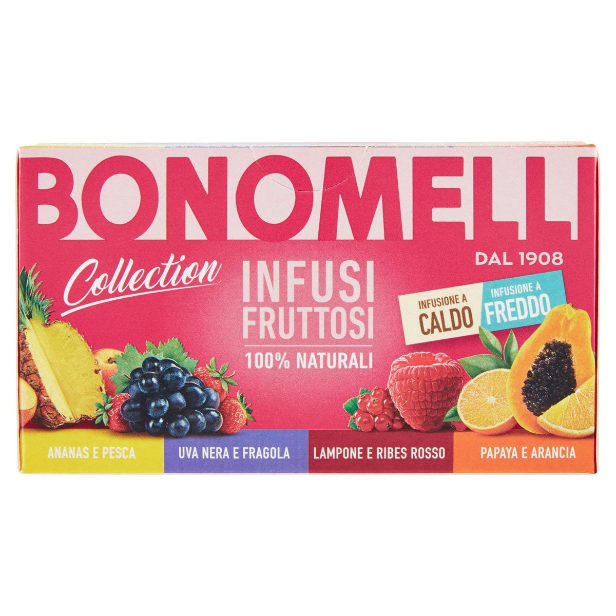 Bonomelli Infusi Fruttosi 100% Naturali Collection, 20 x 40g
