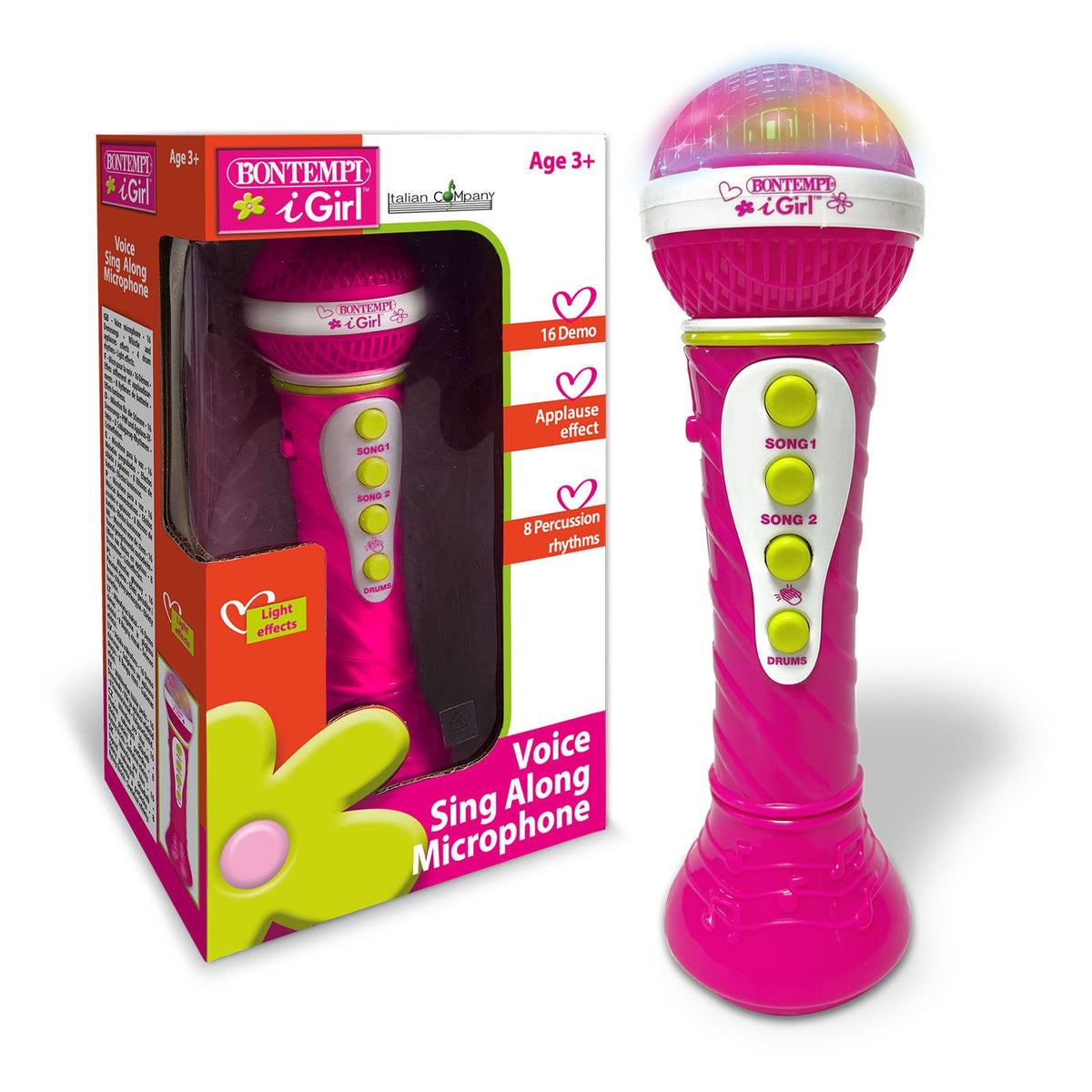 Bontempi | StarMic Karaoke - Microfono con Effetti Luminosi per Esibizioni da Vera Star