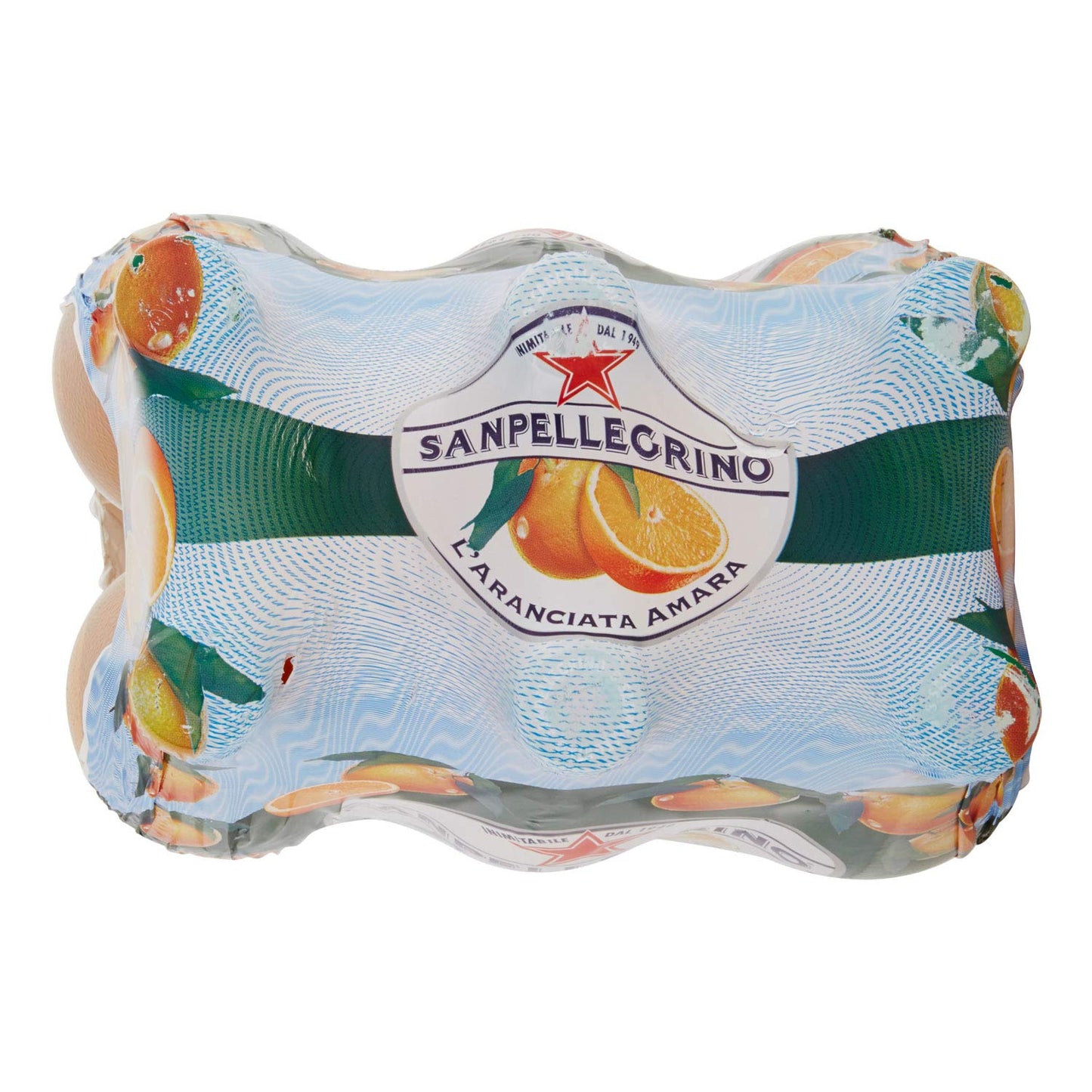 Sanpellegrino Bibite Gassate, Aranciata Amara Bottiglia Grande da 1,25 lt, Confezione di 6 Bottiglie