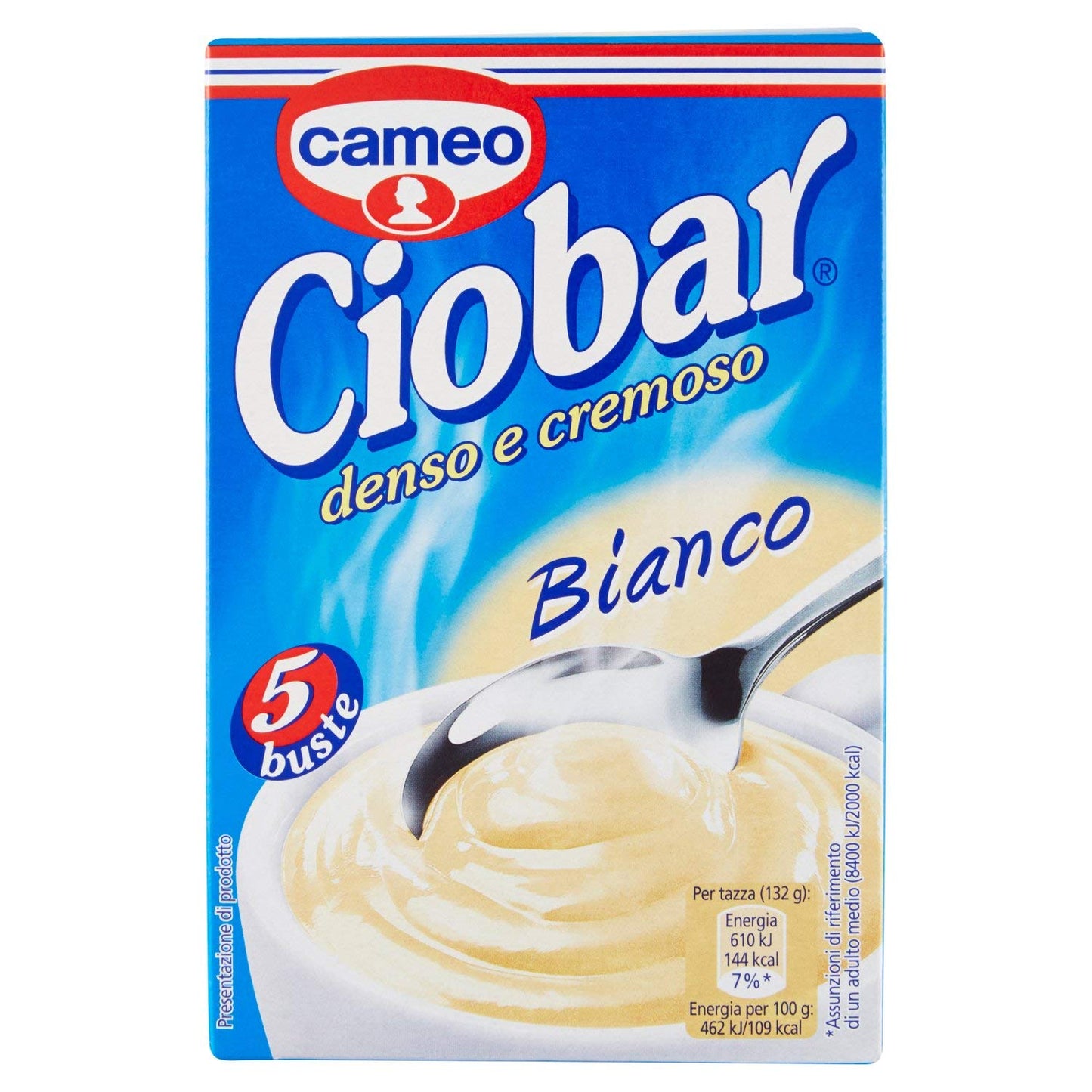 Ciobar -Denso e Cremoso, Gusto Cioccolato Bianco, Confezione da 5.21 g