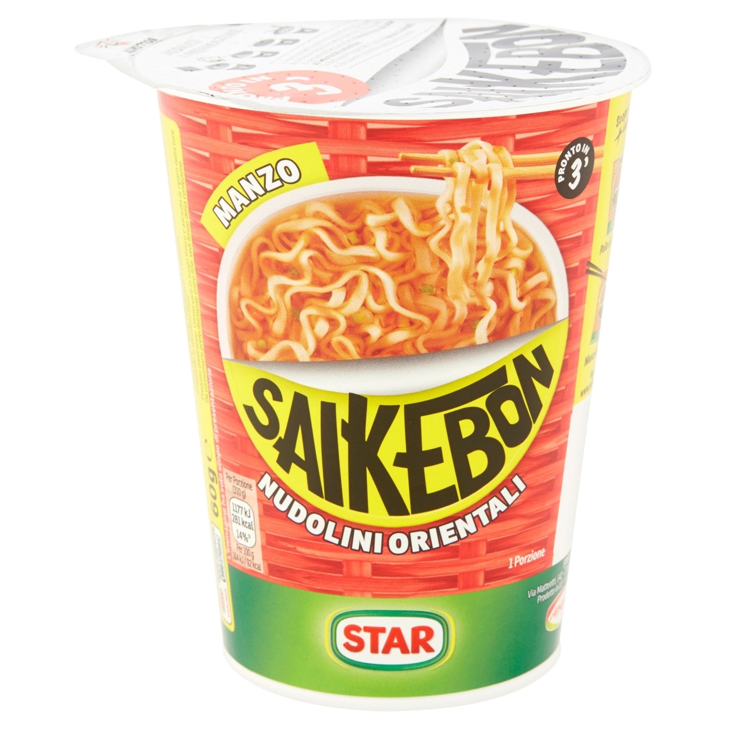 Saikebon Noodles Manzo Cup - 60 gr