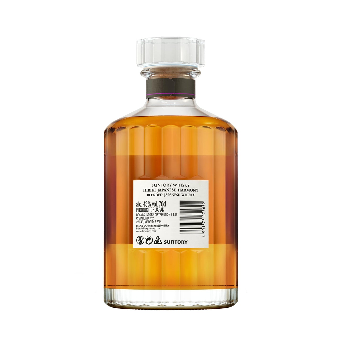 Suntory Whisky Japanese Harmony, da una Raffinata Combinazione dei Più Pregiati Whisky Selezionati, 43° Vol. - Bottiglia da 700ml