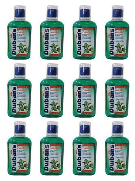 12 x Collutorio Durban's Menta Piperita senza Alcool durbans colluttorio stock