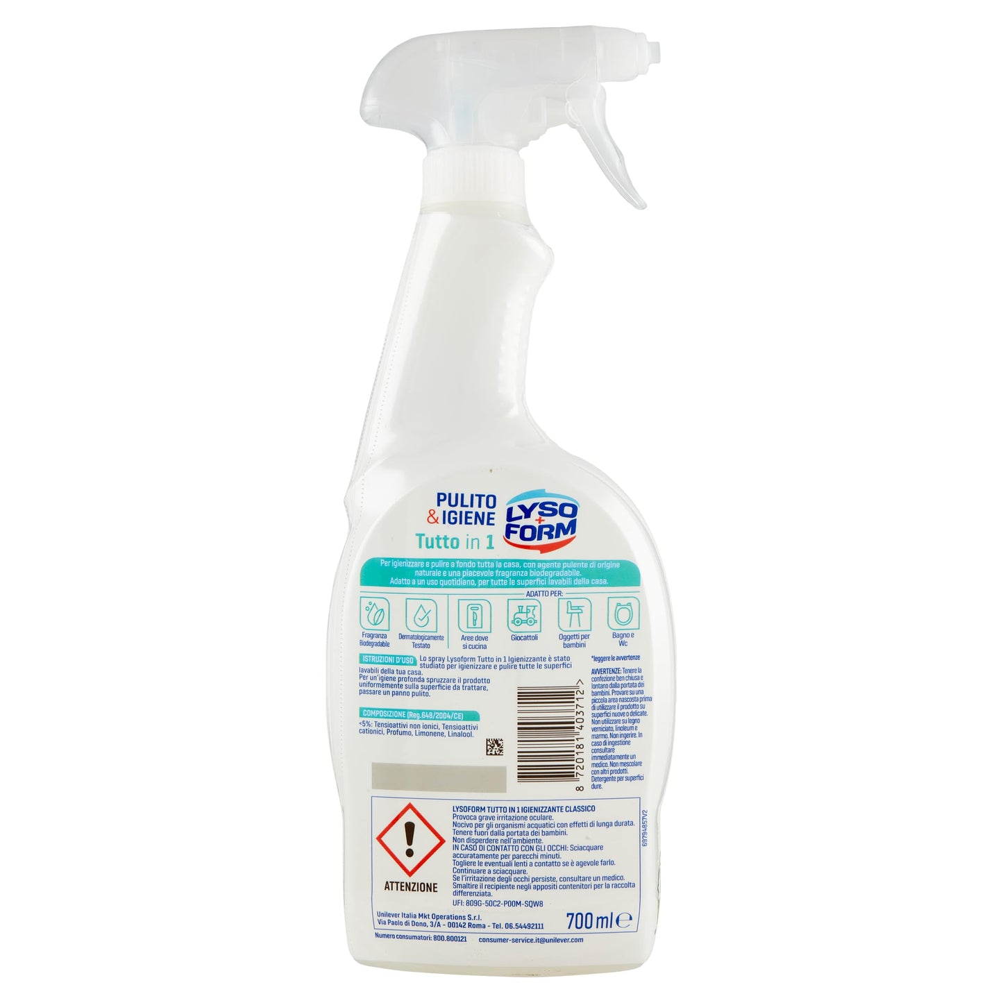 LYSOFORM TRG TUTTO IN 1 CLASSICO 700 ML IT