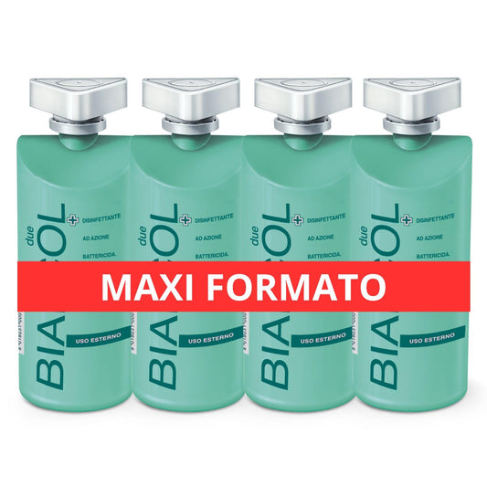 Bialcol Due, Disinfettante cutaneo ad azione battericida, Presidio Medico Chirurgico, per uso esterno - Pack quattro confezioni (4X400ml)