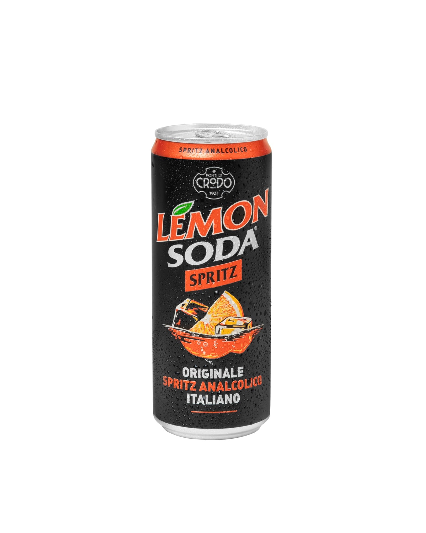 Lemonsoda Spritz | Bevanda Rinfrescante Analcolica Gusto Spritz, 24 Lattine da 33 cl, Senza Alcol, con Acqua delle Fonti di Crodo