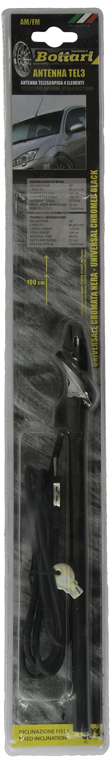Bottari 18702 Antenna Telescopica per Tetto a 4 Elementi, Inclinazione Fissa 57°