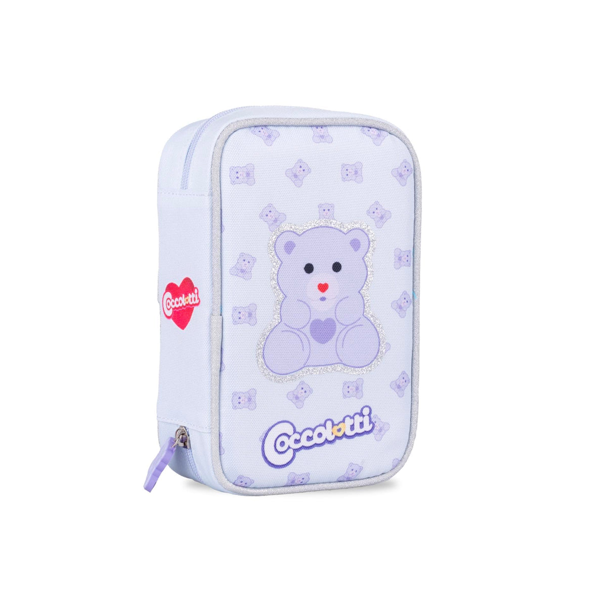 Colourbook - Astuccio 1 Zip Coccolotti, Organizzazione con Pattina Interna, Set Completo 30+ Pezzi