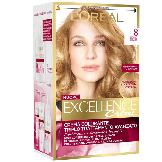 EXCELLENCE Crema Colorante Biondo Chiaro 8 40 Ml