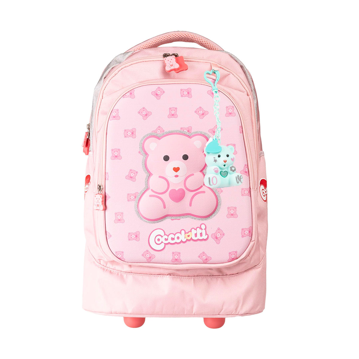 Colourbook - Zaino Scuola Trolley Coccolotti, Schienale Imbottito, Include Coccolotto Love&Tell, Dimensioni 48x33x21, 33 Litri, Official Licensee