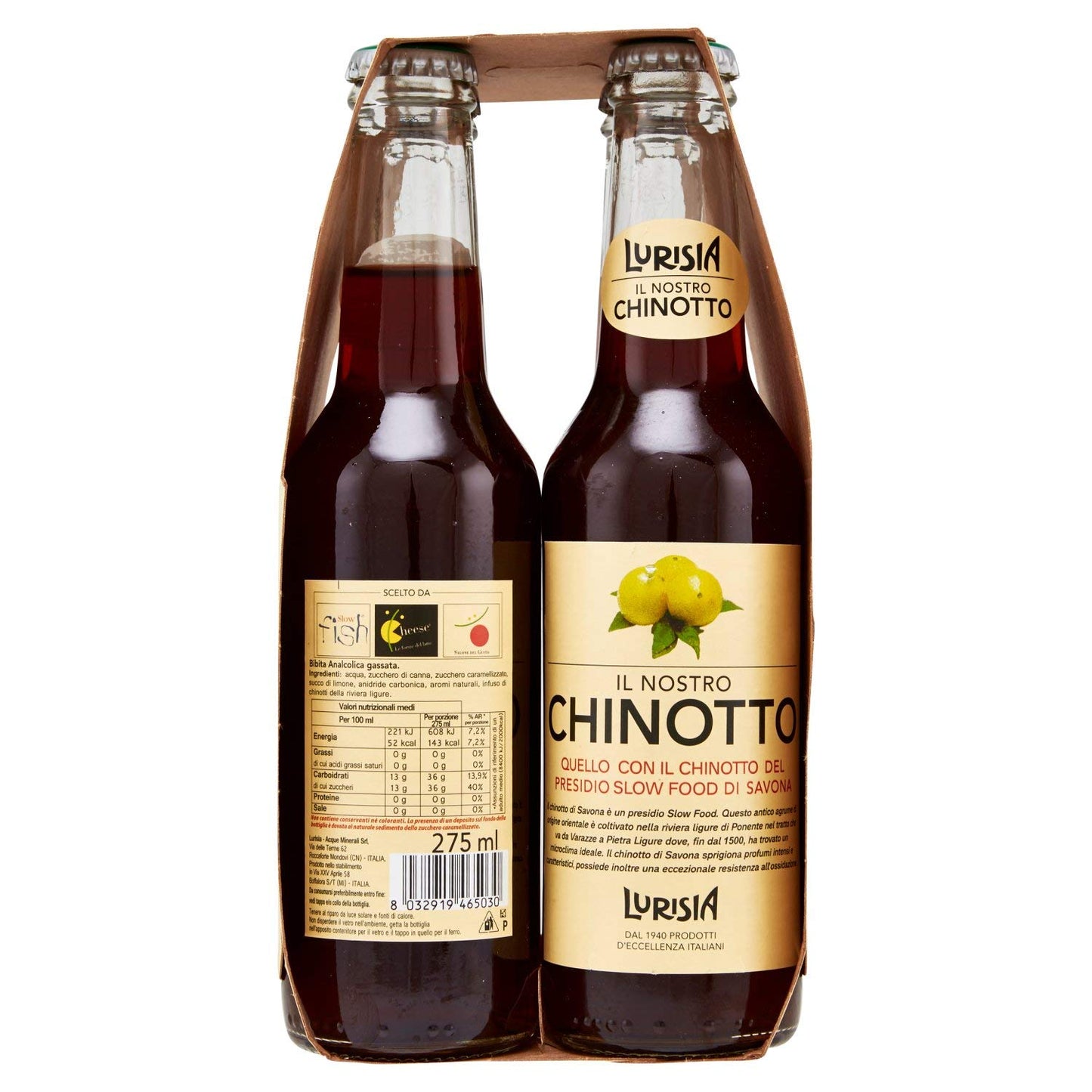 Lurisia Chinotto - confezione da 4 x 275 ml