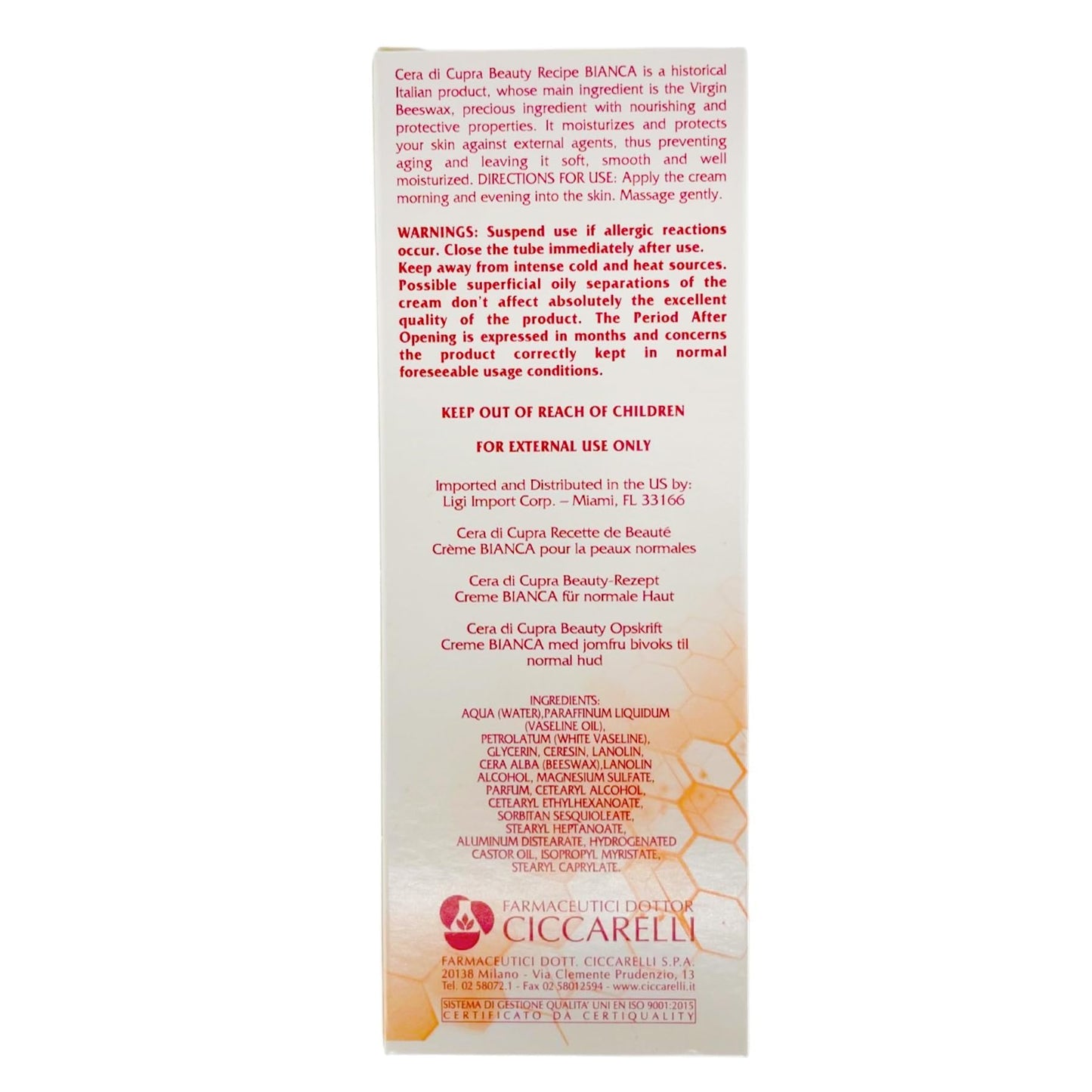 Cera di Cupra - Bianca per Pelli Normali e Grasse, Effetto Antieta' - 75 ml