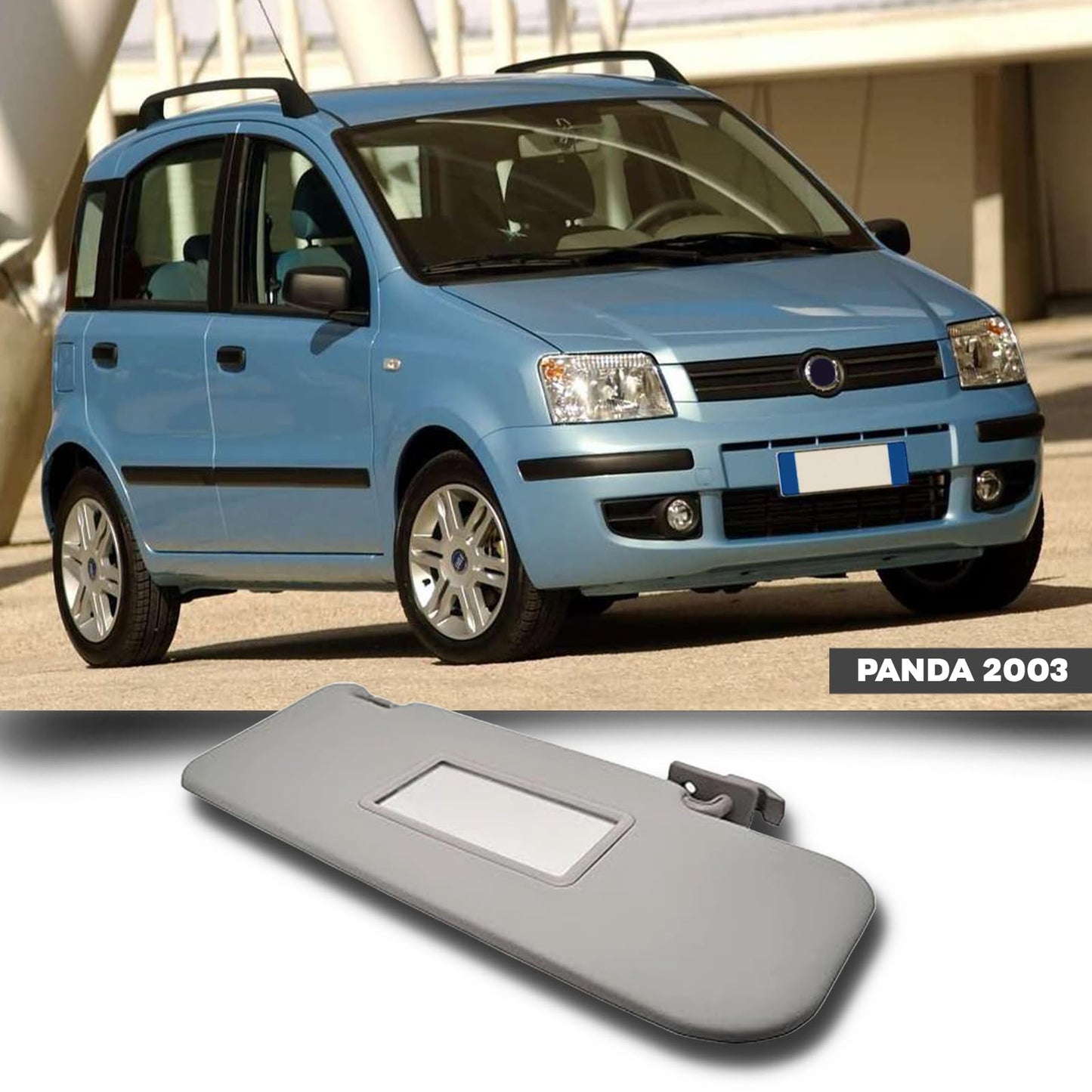 CG94 - Pantina Parasole con Specchio - Compatibile per Auto PANDA 2003 - Lato Destro