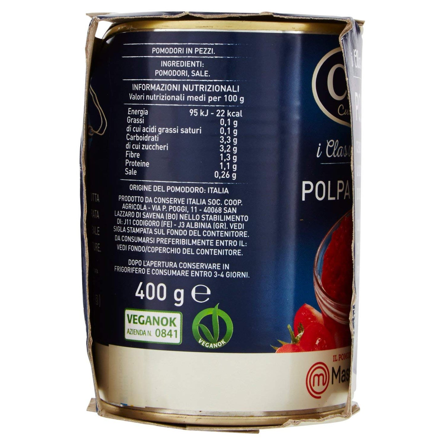 Cirio Polpa Finissima Cremosa, dal Sapore Fresco - Pacco da 3 Latte x 400 gr (1.2 kg)