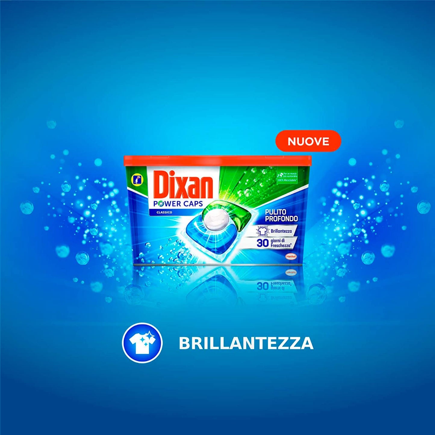 2x Dixan Power Caps Classico Detersivo in Capsule per Lavatrice