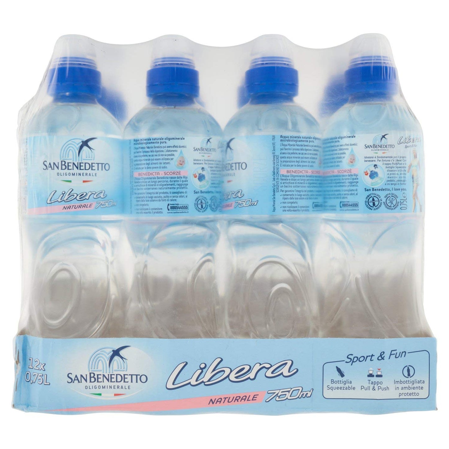 San Benedetto Acqua Minerale Naturale Libera, 75cl