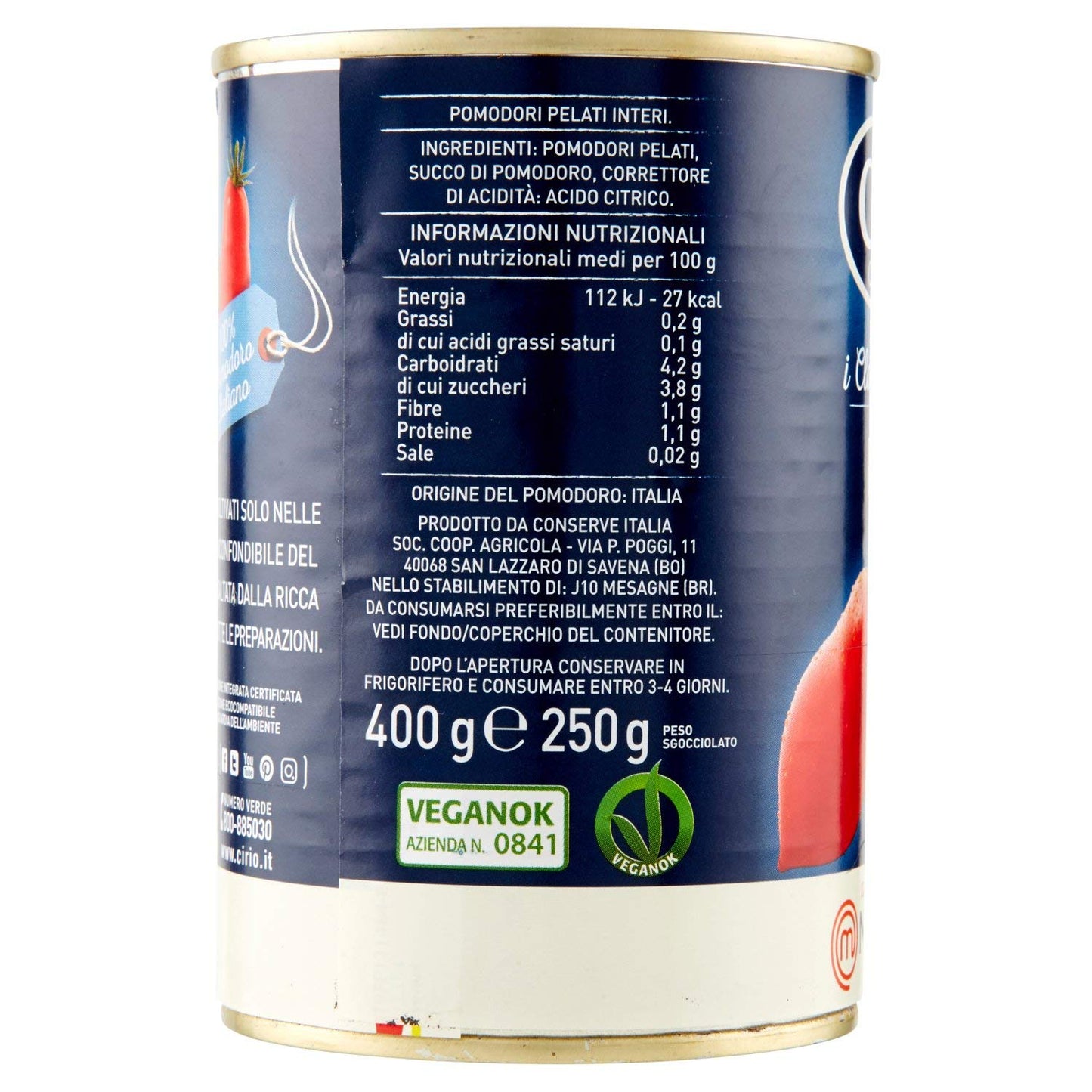 Cirio - Pomodori Pelati, senza Glutine (3 x 400g)